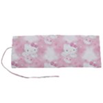 Hello Kitty Pattern, Hello Kitty, Child, White, Cat, Pink, Animal Roll Up Canvas Pencil Holder (S)