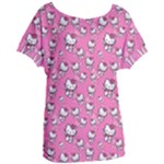 Hello Kitty Pattern, Hello Kitty, Child Women s Oversized T-Shirt