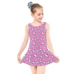 Hello Kitty Pattern, Hello Kitty, Child Kids  Skater Dress Swimsuit