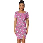 Hello Kitty Pattern, Hello Kitty, Child Fitted Knot Split End Bodycon Dress