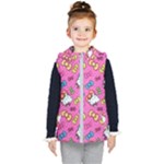 Hello Kitty, Cute, Pattern Kids  Hooded Puffer Vest