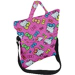 Hello Kitty, Cute, Pattern Fold Over Handle Tote Bag