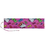 Hello Kitty, Cute, Pattern Roll Up Canvas Pencil Holder (L)