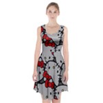 Hello Kitty, Pattern, Red Racerback Midi Dress