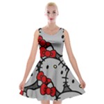 Hello Kitty, Pattern, Red Velvet Skater Dress