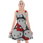 Hello Kitty, Pattern, Red Reversible Velvet Sleeveless Dress