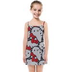 Hello Kitty, Pattern, Red Kids  Summer Sun Dress