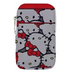 Hello Kitty, Pattern, Red Waist Pouch (Small)