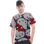 Hello Kitty, Pattern, Red Men s Sport Top