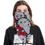 Hello Kitty, Pattern, Red Face Covering Bandana (Triangle)
