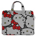 Hello Kitty, Pattern, Red MacBook Pro 15  Double Pocket Laptop Bag 