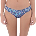 Islamic Ornament Texture, Texture With Stars, Blue Ornament Texture Reversible Hipster Bikini Bottoms