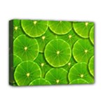 Lime Textures Macro, Tropical Fruits, Citrus Fruits, Green Lemon Texture Deluxe Canvas 16  x 12  (Stretched) 