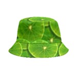 Lime Textures Macro, Tropical Fruits, Citrus Fruits, Green Lemon Texture Bucket Hat