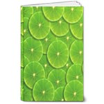 Lime Textures Macro, Tropical Fruits, Citrus Fruits, Green Lemon Texture 8  x 10  Softcover Notebook