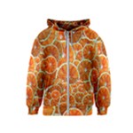 Oranges Patterns Tropical Fruits, Citrus Fruits Kids  Zipper Hoodie