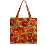 Oranges Patterns Tropical Fruits, Citrus Fruits Zipper Grocery Tote Bag