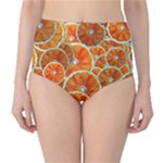 Oranges Patterns Tropical Fruits, Citrus Fruits Classic High-Waist Bikini Bottoms