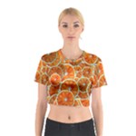 Oranges Patterns Tropical Fruits, Citrus Fruits Cotton Crop Top