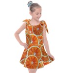 Oranges Patterns Tropical Fruits, Citrus Fruits Kids  Tie Up Tunic Dress