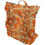 Oranges Patterns Tropical Fruits, Citrus Fruits Buckle Up Backpack