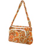 Oranges Patterns Tropical Fruits, Citrus Fruits Front Pocket Crossbody Bag