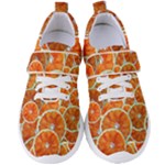 Oranges Patterns Tropical Fruits, Citrus Fruits Women s Velcro Strap Shoes