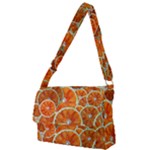 Oranges Patterns Tropical Fruits, Citrus Fruits Full Print Messenger Bag (L)