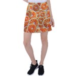 Oranges Patterns Tropical Fruits, Citrus Fruits Tennis Skirt