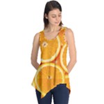 Oranges Textures, Close-up, Tropical Fruits, Citrus Fruits, Fruits Sleeveless Tunic