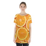 Oranges Textures, Close-up, Tropical Fruits, Citrus Fruits, Fruits Skirt Hem Sports Top