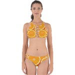 Oranges Textures, Close-up, Tropical Fruits, Citrus Fruits, Fruits Perfectly Cut Out Bikini Set