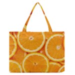 Oranges Textures, Close-up, Tropical Fruits, Citrus Fruits, Fruits Zipper Medium Tote Bag