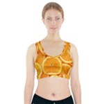 Oranges Textures, Close-up, Tropical Fruits, Citrus Fruits, Fruits Sports Bra With Pocket