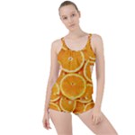 Oranges Textures, Close-up, Tropical Fruits, Citrus Fruits, Fruits Boyleg Tankini Set 