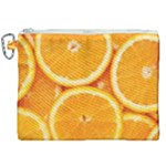 Oranges Textures, Close-up, Tropical Fruits, Citrus Fruits, Fruits Canvas Cosmetic Bag (XXL)