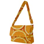 Oranges Textures, Close-up, Tropical Fruits, Citrus Fruits, Fruits Full Print Messenger Bag (S)
