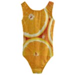 Oranges Textures, Close-up, Tropical Fruits, Citrus Fruits, Fruits Kids  Cut-Out Back One Piece Swimsuit
