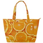 Oranges Textures, Close-up, Tropical Fruits, Citrus Fruits, Fruits Back Pocket Shoulder Bag 
