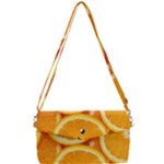 Oranges Textures, Close-up, Tropical Fruits, Citrus Fruits, Fruits Removable Strap Clutch Bag