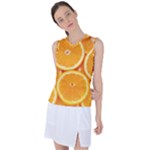 Oranges Textures, Close-up, Tropical Fruits, Citrus Fruits, Fruits Women s Sleeveless Sports Top