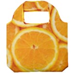 Oranges Textures, Close-up, Tropical Fruits, Citrus Fruits, Fruits Foldable Grocery Recycle Bag