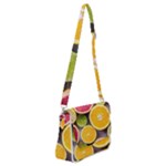 Oranges, Grapefruits, Lemons, Limes, Fruits Shoulder Bag with Back Zipper