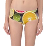 Oranges, Grapefruits, Lemons, Limes, Fruits Mid-Waist Bikini Bottoms