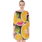 Oranges, Grapefruits, Lemons, Limes, Fruits Smock Dress