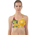 Oranges, Grapefruits, Lemons, Limes, Fruits Back Web Sports Bra