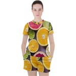 Oranges, Grapefruits, Lemons, Limes, Fruits Women s T-Shirt and Shorts Set