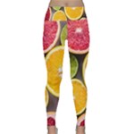 Oranges, Grapefruits, Lemons, Limes, Fruits Lightweight Velour Classic Yoga Leggings