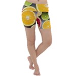 Oranges, Grapefruits, Lemons, Limes, Fruits Lightweight Velour Yoga Shorts