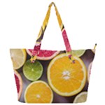Oranges, Grapefruits, Lemons, Limes, Fruits Full Print Shoulder Bag